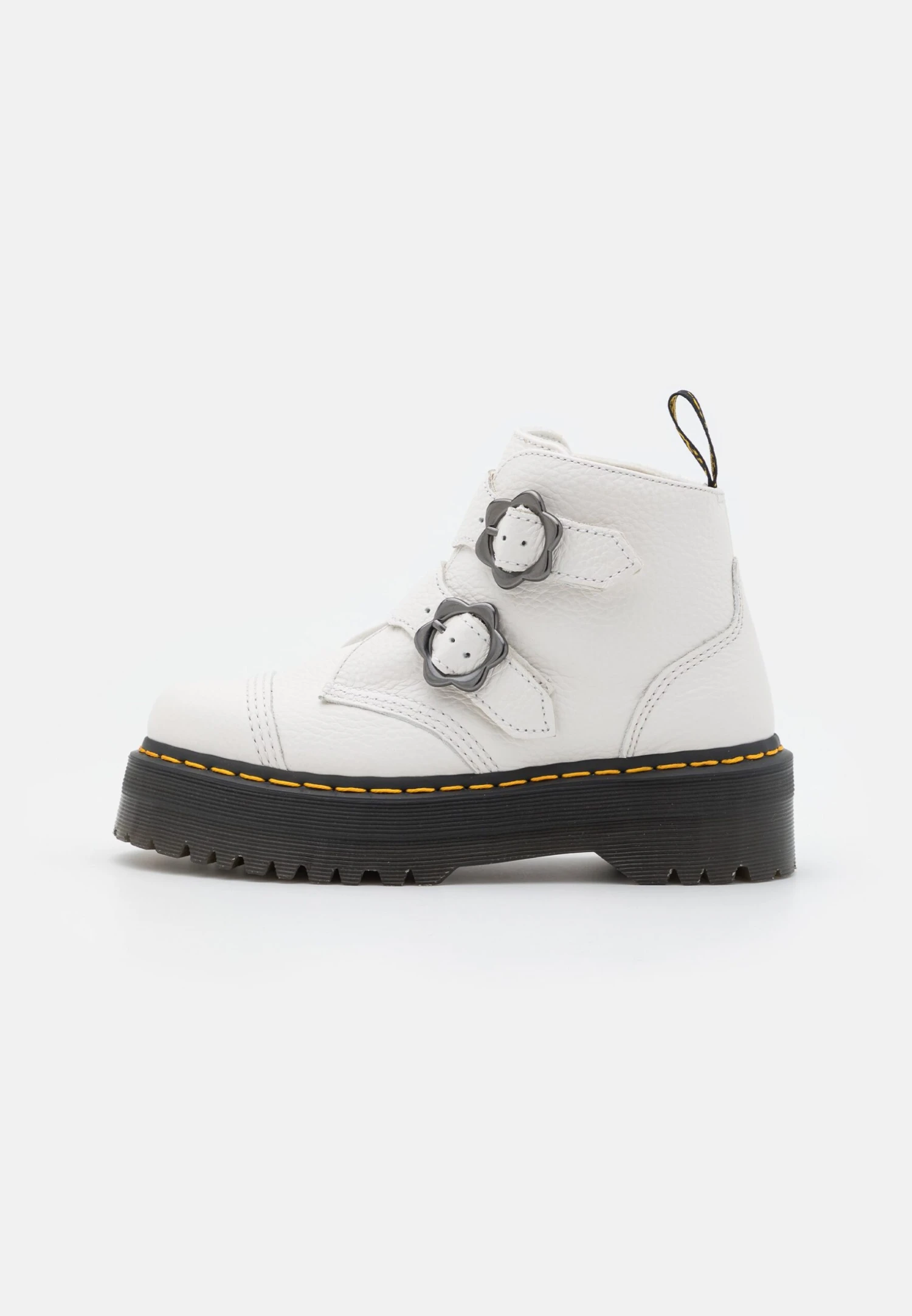 Dr. Martens Devon Flwr - Platform Ankle Boots - White Milled 4 Dr. Martens Devon Flwr - Platform Ankle Boots - White Milled - Image 2