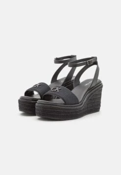 Calvin Klein Wedge - High Heeled Sandals - Black -Stride Shop 074728ae31d4498089c33593e57ca4e3