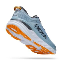 Hoka One One Hoka | Men's Bondi 7 Running Shoes - Blue Fog 12 Hoka One One Hoka | Men's Bondi 7 Running Shoes - Blue Fog -Stride Shop 1110518BFCS M hoka bondi7 back