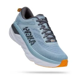 Hoka One One Hoka | Men's Bondi 7 Running Shoes - Blue Fog 13 Hoka One One Hoka | Men's Bondi 7 Running Shoes - Blue Fog -Stride Shop 1110518BFCS M hoka bondi7 front