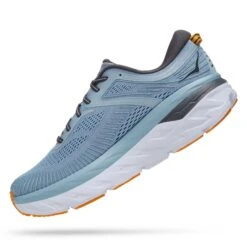 Hoka One One Hoka | Men's Bondi 7 Running Shoes - Blue Fog 14 Hoka One One Hoka | Men's Bondi 7 Running Shoes - Blue Fog -Stride Shop 1110518BFCS M hoka bondi7 leftangle