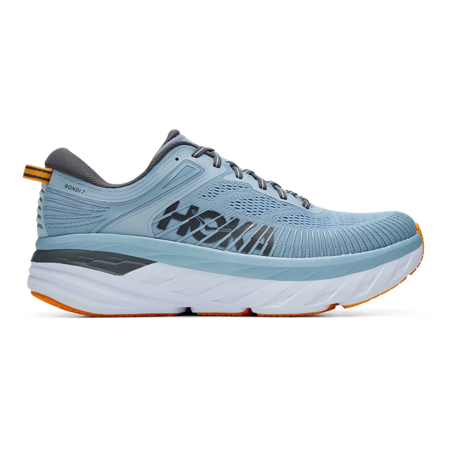 Hoka One One Hoka | Men's Bondi 7 Running Shoes - Blue Fog 3 Hoka One One Hoka | Men's Bondi 7 Running Shoes - Blue Fog
