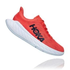 Hoka One One Hoka | Women's Carbon X 2 Running Shoes - Hot Coral 15 Hoka One One Hoka | Women's Carbon X 2 Running Shoes - Hot Coral -Stride Shop 1113527HCBI F hoka carbonx2 rightangle