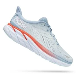Hoka One One Hoka | Women's Clifton 8 Running Shoes - Blue Fog -Stride Shop 1119394BFPA F hoka clifton8 rightangle