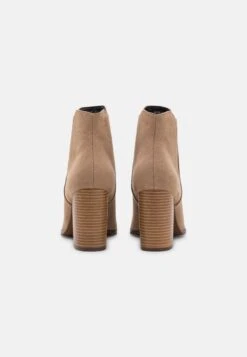 High Heeled Ankle Boots - Beige -Stride Shop 12a17c3d58bd4a89b576b5343d1d78c3