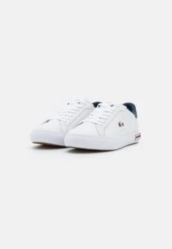 Lacoste Powercourt- Trainers - White/Navy/Red -Stride Shop 149b84c790ed4ecdbbec5dd5d8682ac3