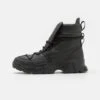 EA7 Emporio Armani Boot Flakes Unisex - Lace-Up Ankle Boots - Full Black -Stride Shop 16dabdbb2c074f90a31495eaedef37ea