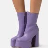 KOI FOOTWEAR Lexus Platform Heels - High Heeled Ankle Boots - Lavender -Stride Shop 230ec2f917ae47508343b55f6ad01edd