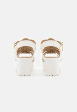 KOI FOOTWEAR Sii Strappy Sandals - Platform Sandals - White -Stride Shop 28f02fb2c52b4401bebcd1910071c96c