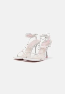 Call It Spring Vegan Flutterby - High Heeled Sandals - Silver -Stride Shop 29a1f2dcb4d34208986f0bb1f6287954