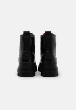 Buffalo Vegan Aspha Lace Up Hi - Platform Ankle Boots - Black -Stride Shop 2a95cf1ee32d4328b146e3a1eed46721