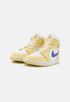 Air Jordan 1 Mid - High-Top Trainers - Lemon Wash/Lapis White -Stride Shop 2b5a6f78495e426890c6e3d191b76fec