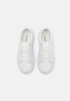Calvin Klein Raised Cupsole Lace Up - Trainers - White -Stride Shop 2d227999686c40029032851f082fae43
