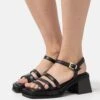 Strap Heeled - Platform Sandals - Black -Stride Shop 331b51e84c1c448a8b920a5795a3a25f
