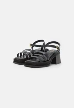 Strap Heeled - Platform Sandals - Black -Stride Shop 3b3616b0906b41f3bc157eea69535c35