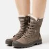 Palladium Baggy- Lace-Up Ankle Boots - Dark Grey -Stride Shop 3f195422a6dd4449955c9725836fe609