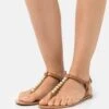 ONLY Shoes Onlmargit Toe Split- T-Bar Sandals - Cognac -Stride Shop 45526647428f44f2b92ee76cdaa33602