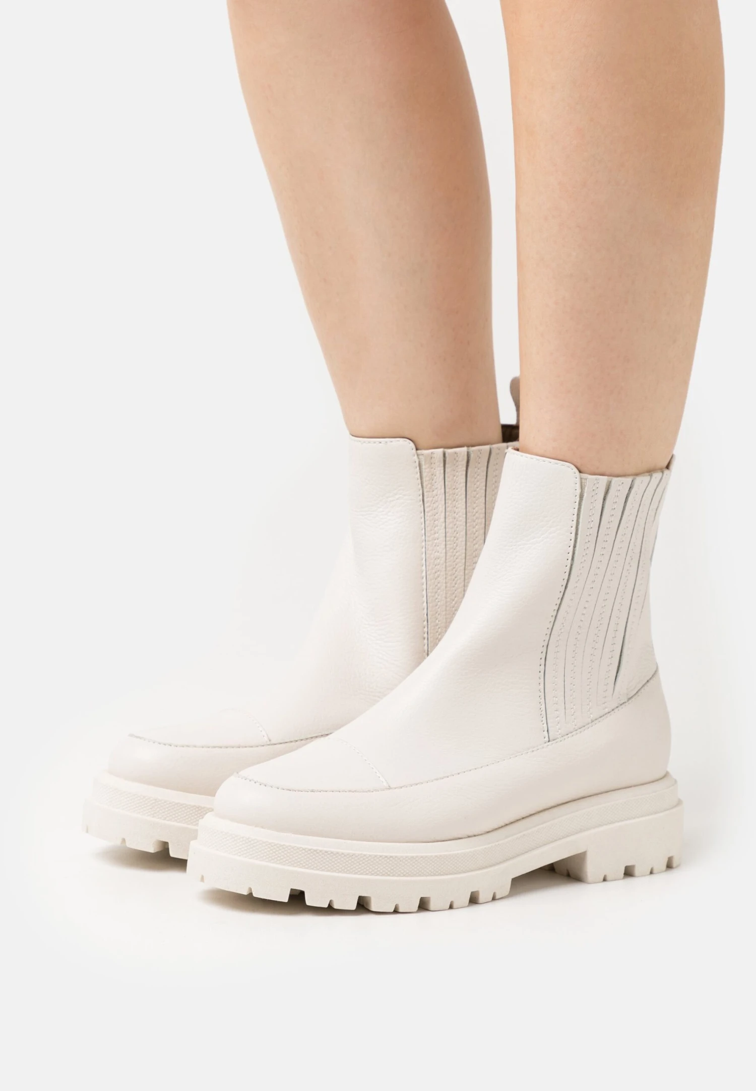 Anna Field Leather - Platform Ankle Boots - Off-White 3 Anna Field Leather - Platform Ankle Boots - Off-White