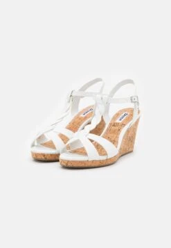 Dune London Wide Fit Koala - Platform Sandals - White -Stride Shop 5988cab8a7024bd0940f375555922c75