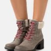 S.Oliver Lace-Up Ankle Boots - Grey -Stride Shop 59dd902646b043c4921156b9298a767d