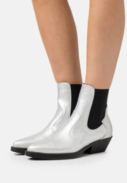 ONLY Shoes Onlbronco Short - Cowboy/Biker Ankle Boot - Silver