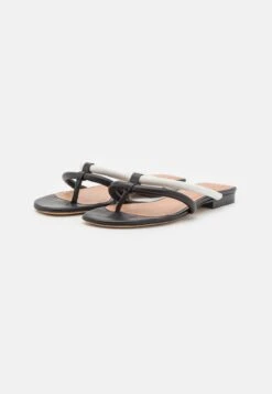 Mansur Gavriel Filo - T-Bar Sandals - Black/Chalk -Stride Shop 64a1126ec48948469645df8546246596