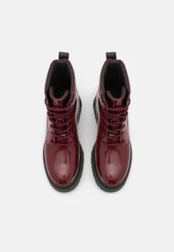 Hugo Kris Lace Bootie - Platform Ankle Boots - Dark Red -Stride Shop 69d600294eed47ee87188a2fcbdaff41