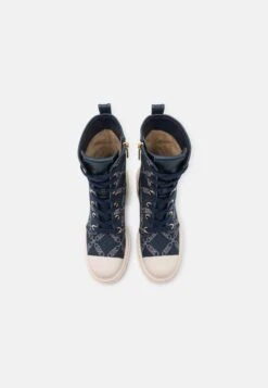 MICHAEL Michael Kors Hanley- Platform Ankle Boots - Navy/Multi-Coloured -Stride Shop 6d7be98eb7f0406fa1ef196acabd2678