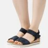 Gabor Comfort Wedge Sandals - Dark Blue -Stride Shop 6eb1de6fa3484b7b9f54ad2a7d968afd