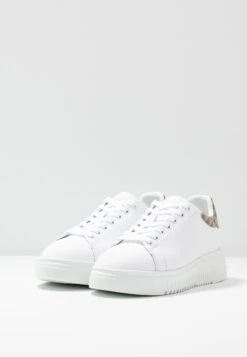 Emporio Armani Trainers - White/Ecru -Stride Shop 7525688ae5484b81b5dc3ae41b7c426a