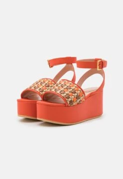 Alberta Ferretti Braiding - Platform Sandals - Fantasy Print Red -Stride Shop 7a68cfef0e6c48c983aec1b37bbdcee9