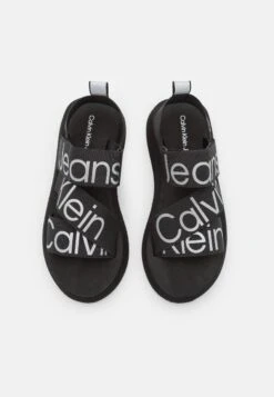 Calvin Klein Jeans Prefersato - Platform Sandals - Black/Reflective Silver -Stride Shop 7bc4187487894f0bbe4314717f1e5407