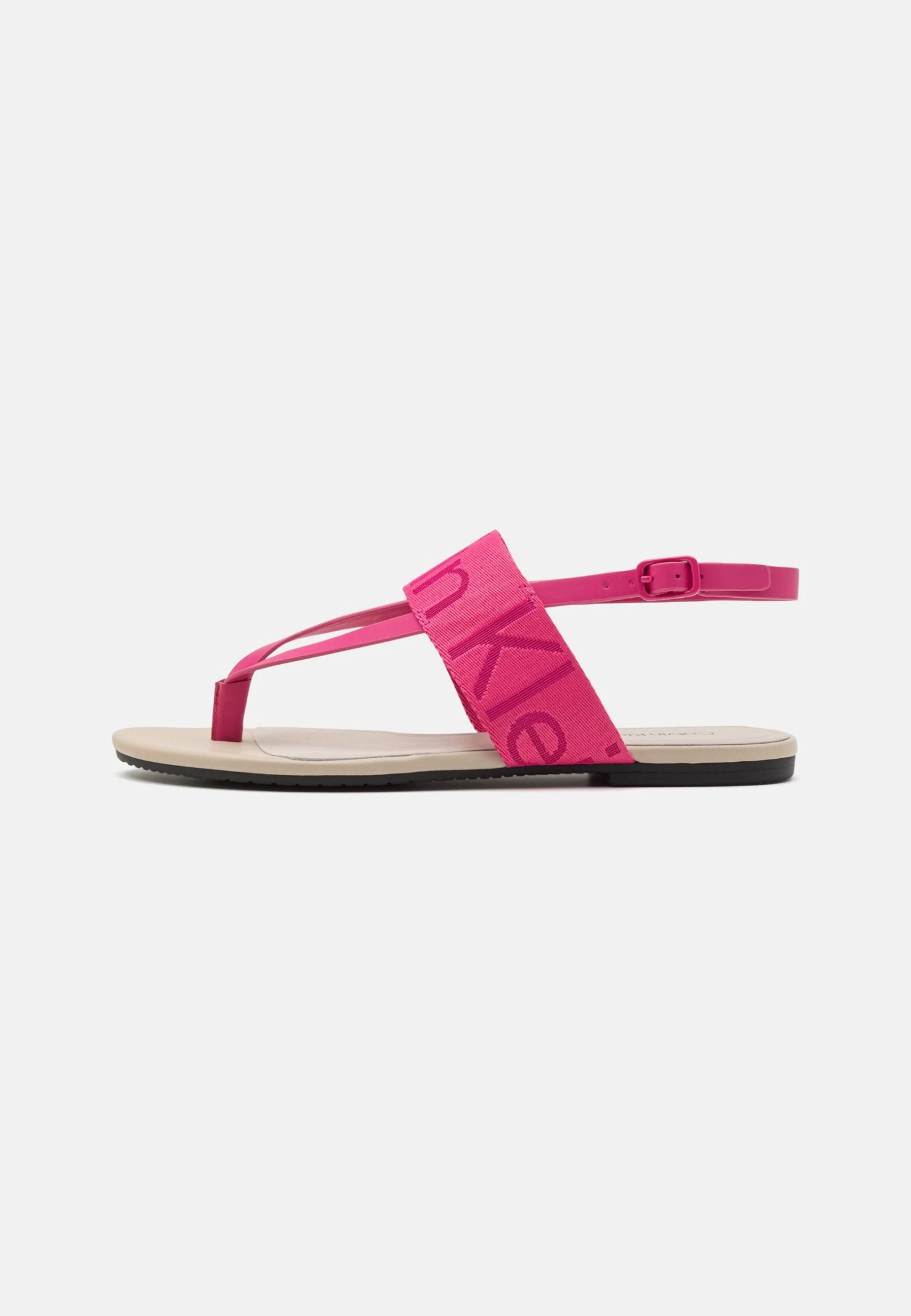 Calvin Klein Jeans Flat Webbing - T-Bar Sandals - Raspberry Sorbet 4 Calvin Klein Jeans Flat Webbing - T-Bar Sandals - Raspberry Sorbet - Image 2