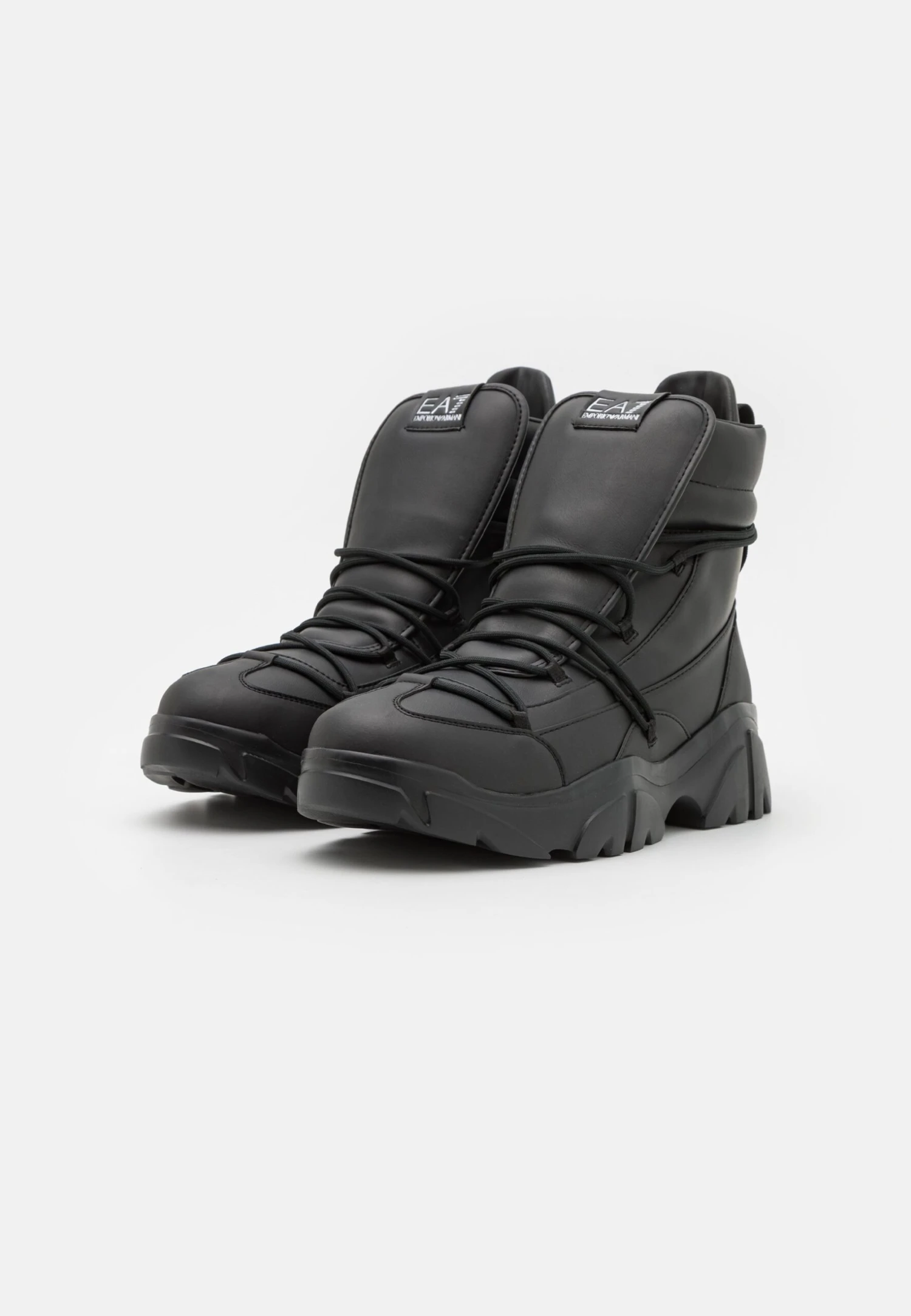 EA7 Emporio Armani Boot Flakes Unisex - Lace-Up Ankle Boots - Full Black 4 EA7 Emporio Armani Boot Flakes Unisex - Lace-Up Ankle Boots - Full Black - Image 2