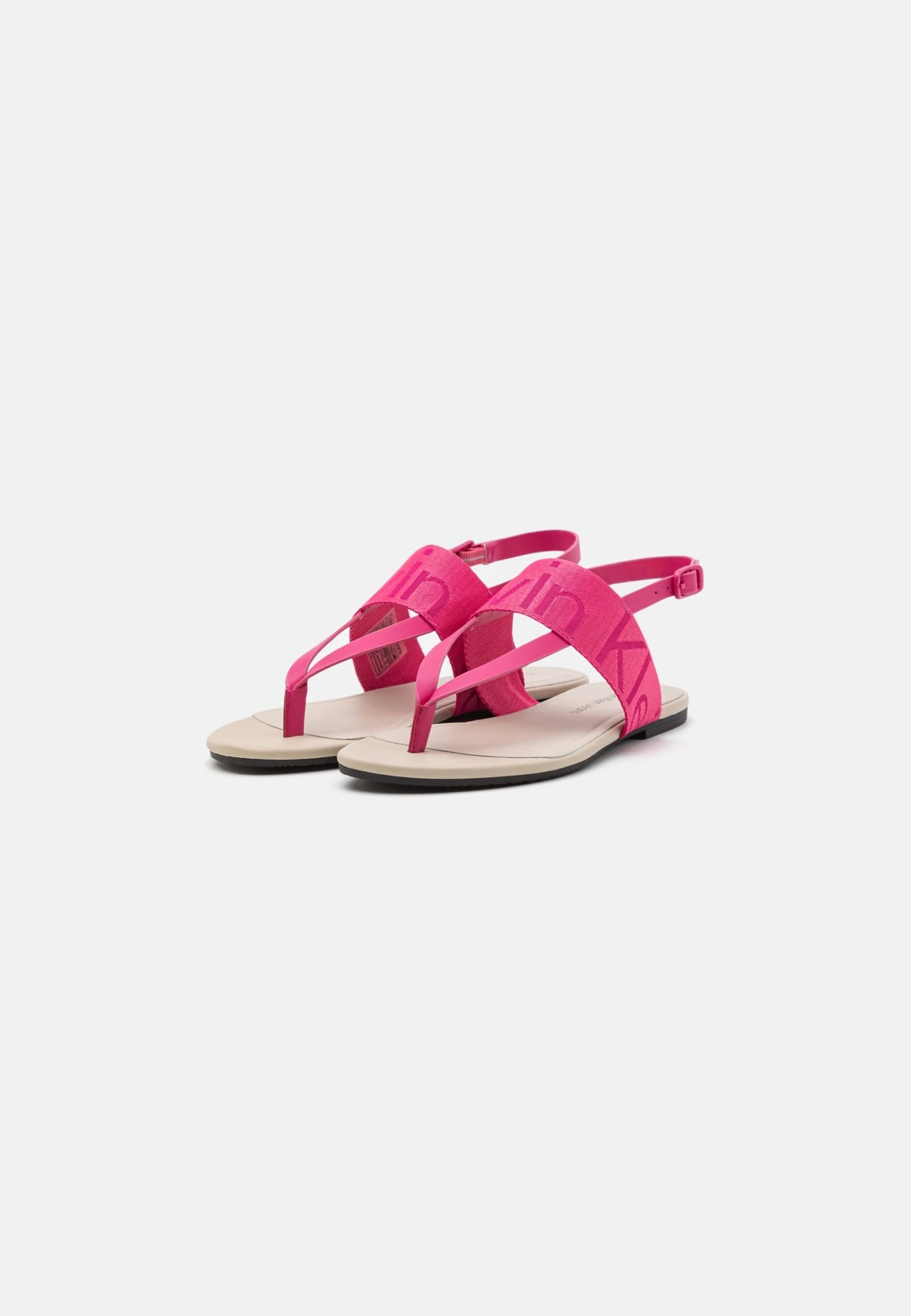 Calvin Klein Jeans Flat Webbing - T-Bar Sandals - Raspberry Sorbet 5 Calvin Klein Jeans Flat Webbing - T-Bar Sandals - Raspberry Sorbet - Image 3
