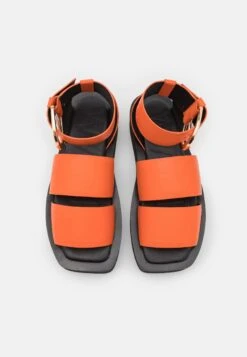 Oslo Ankle Strap- Platform Sandals - Vermillion Orange -Stride Shop 9b637c4679344c0091de13183e5cafdb