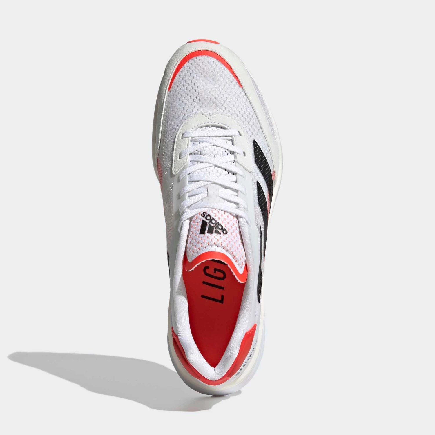 Adidas | Men's Adizero Boston 10 Running Shoes - Footwear White 8 Adidas | Men's Adizero Boston 10 Running Shoes - Footwear White - Image 6