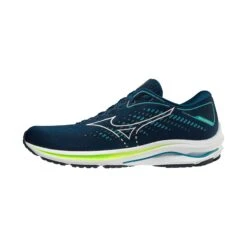 Mizuno | Men's Wave Rider 25 Running Shoes - Gibraltar Sea -Stride Shop J1GC210302 M mizuno waverider25 left