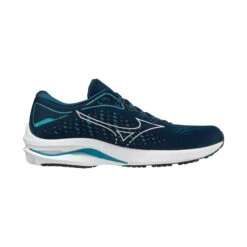 Mizuno | Men's Wave Rider 25 Running Shoes - Gibraltar Sea -Stride Shop J1GC210302 M mizuno waverider25 rightinner