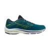 Mizuno | Men's Wave Rider 25 Running Shoes - Harbour Blue 2 Mizuno | Men's Wave Rider 25 Running Shoes - Harbour Blue -Stride Shop J1GC210382 M Mizuno Waveride25 Side2
