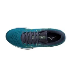 Mizuno | Men's Wave Rider 25 Running Shoes - Harbour Blue 12 Mizuno | Men's Wave Rider 25 Running Shoes - Harbour Blue -Stride Shop J1GC210382 M Mizuno Waveride25 top