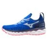 Mizuno | Women's Wave Sky Neo Running Shoes - Reflex Blue -Stride Shop J1GD203403 F mizuno waveskyneo left