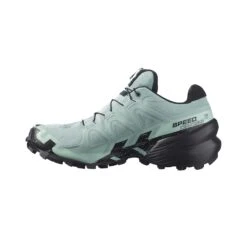Salomon | Women's Speedcross 6 GTX Running Shoes - Aquifer -Stride Shop L41743500 W Salomon Speedcross6GTX side2