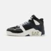 EA7 Emporio Armani New Basket Unisex - High-Top Trainers - Black/Bluenotte/Gold/White 1 EA7 Emporio Armani New Basket Unisex - High-Top Trainers - Black/Bluenotte/Gold/White -Stride Shop a863fdfe3ff642f8943dad84d658c8d9