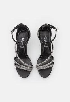 Buffalo Vegan Serena Shine - High Heeled Sandals - Black -Stride Shop aac629b748a1488ca820648ff6fda2ab