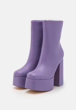 KOI FOOTWEAR Lexus Platform Heels - High Heeled Ankle Boots - Lavender -Stride Shop ab861e40200947c8853f5bb532d49b5e