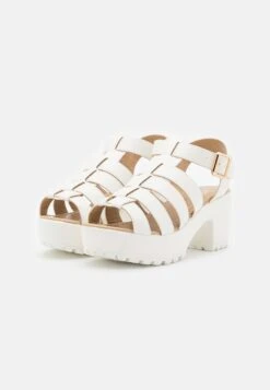 KOI FOOTWEAR Sii Strappy Sandals - Platform Sandals - White -Stride Shop ad7119e37ccd4b69a721dc9d5f101ac8