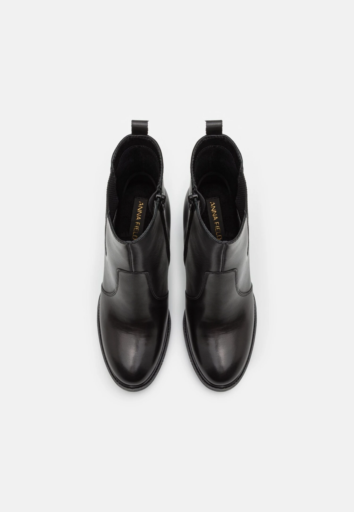 Leather- High Heeled Ankle Boots - Black 8 Leather- High Heeled Ankle Boots - Black - Image 6