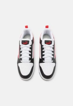 Puma Rebound V6 Unisex - Trainers - White/For All Time Red/Black -Stride Shop b5d30be847624188aeb350f2107a77ae