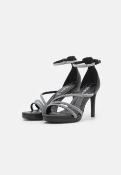 Buffalo Vegan Serena Shine - High Heeled Sandals - Black -Stride Shop bf2ac615774b484ab6742db7b9a762d9